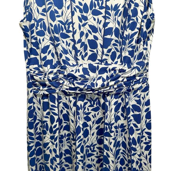 Perceptions Sleeveless Ruched Waist Floral Midi Dress M Feminine Colorful Summer - Picture 4 of 10